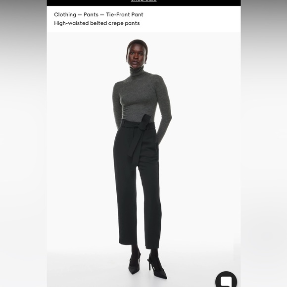 Aritzia Wilfred Tie-Front Pant - Picture 1 of 7